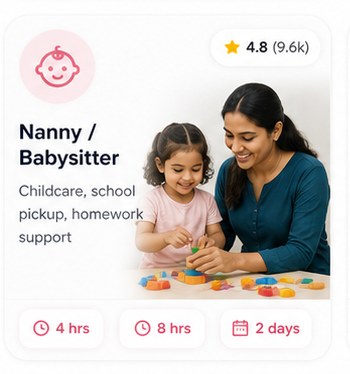 Hire a verified nanny in Gurgaon