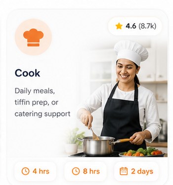 Hire a verified cook in Gurgaon