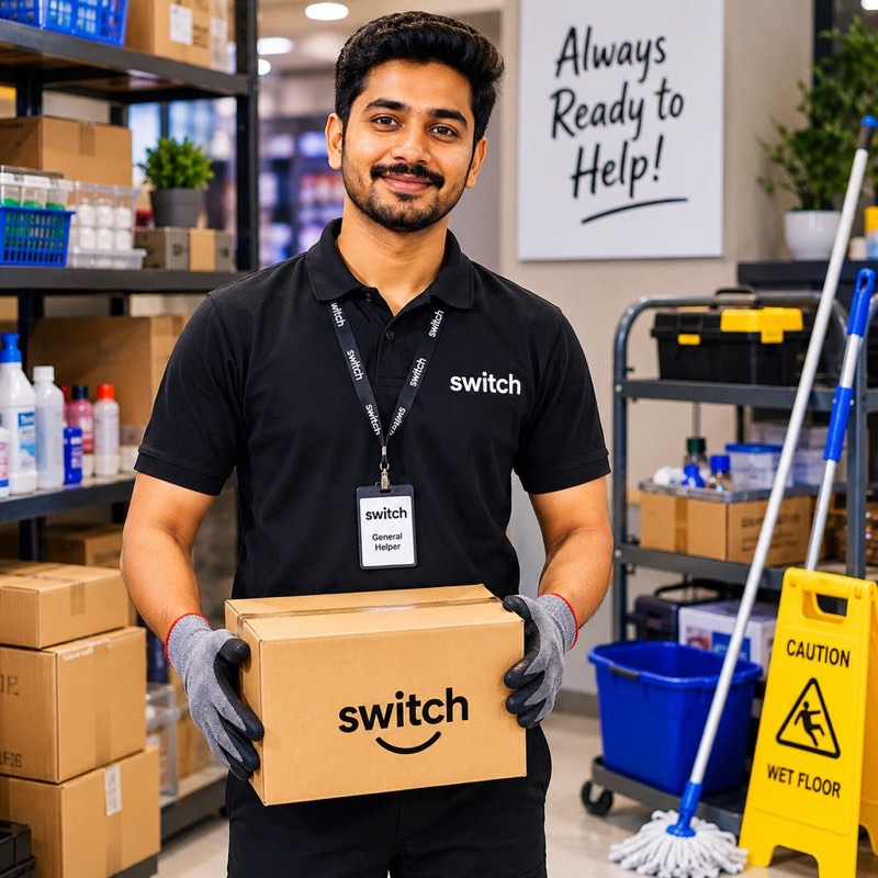 Hire verified general / store helper in Gurgaon — Billing support, stocking, loading & shop-floor help